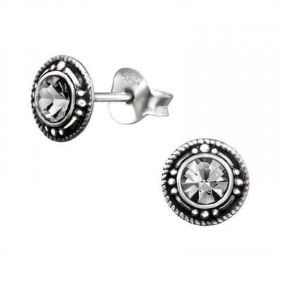 WeLoveSilver - zilveren oorstekers - 925 zilver - kristal - 6x6mm