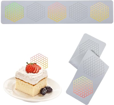 Dailygoods- Siliconen Mallen 2 Stuks - Honingraat Bakvormen - Fondant Cakevormen - 3D Bijenkorf Vormen - Dessert Decoratie - Hoogwaardig Siliconenmateriaal - Bakvorm