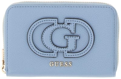 GUESS portemonnee Isola SLG Zip Around Wallet Light Blue Lichtblauw