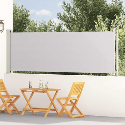vidaXL - Tuinscherm - uittrekbaar - 117x614 - cm - grijs