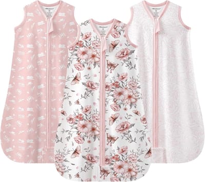Zomerslaapzak Baby Katoen 0.5 Tog Ademend Roze