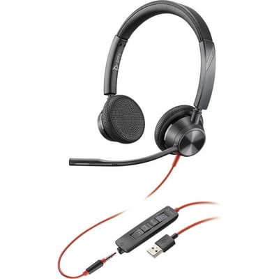 Headphones with Microphone Poly 214017-01 Red Black