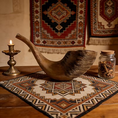 VANDAAG VERZONDEN - Shofar 26cm - Decoratie - Christelijk - Israel - Sheep Horn Shofar - Joods Nieuwjaar Rosh Hashanah Ramadan Eid-Al-Fitr Resin - Decoratie Accessoire
