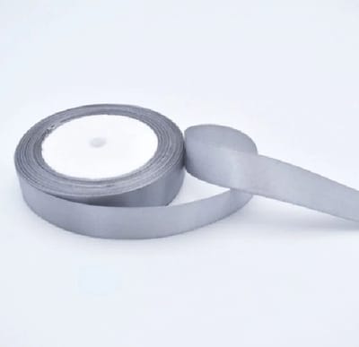 Jumada's - Zilver satijnen sierlinten - 5 cm/50 mm x 25 meter - Decoraties - Hobbymateriaal - Verpakking