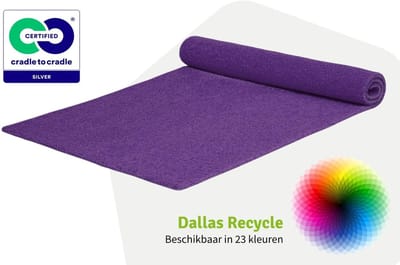 GJ Floors - Basic loper Dallas Recycle | Paars - Breedte x Lengte: 1 meter / 3 meter