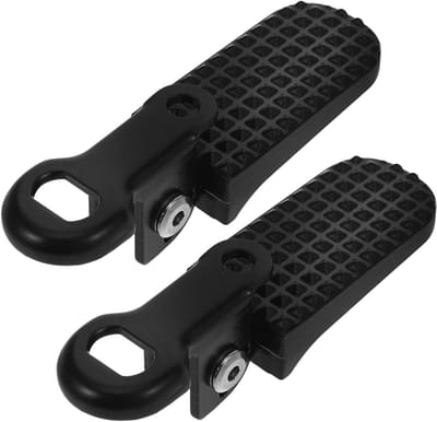 Fiets Pedaal - Voetsteun Achterwiel - Extra Grip - Opvouwbaar Ontwerp - 13 cm - Zwart
