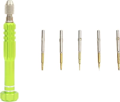 Let op type!! JF-6688 5 in 1 Metal Multi-purpose Pen Style Screwdriver Set for Phone Repair(Red)