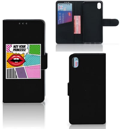 Xiaomi Redmi 7A Wallet Case met Pasjes Popart Princess