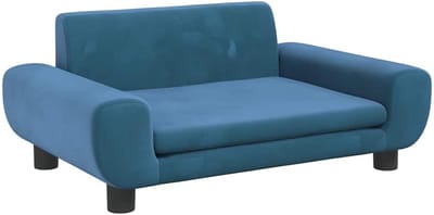 Comfortabel Hondenbed Sofa Fluwelen Blauw 70x45x33 cm - Luxe Huisdier Mand