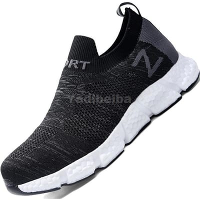 Veiligheidsschoenen met stalen neus voor heren dames lichtgewicht werksneakers industriële werkschoenen anti-perforatie sok veiligheidswerklaarzen koppel 36 black