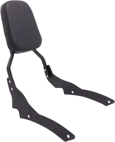 Motorfiets rugleuning - Passagierskussen achter - Comfortabel reizen - Inclusief bagagedrager - SET 3 - Zwart