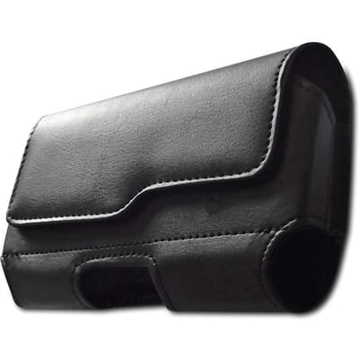 Mode Telefoon Portemonnee Heuptas Leren Tas Riem Leren Hoes met Riemclip en Ring Telefoonhouder Reis Wandelen Hoes zwart