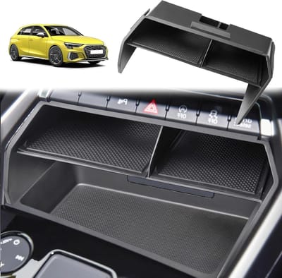 Center Console Opbergdoos voor Audi A3 8Y Sportback 2020-2024 - Organizer Tray voor Handschoenenkast en Onder Console - Praktische Accessoires voor Auto Opbergruimte