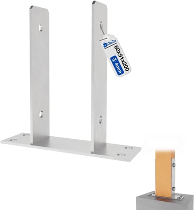 GeZu Impex U Paalhouders 91x200x50x60x4 mm Thermisch Verzinkt