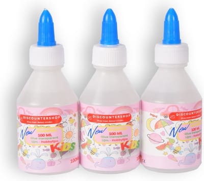 Supersterke Knutsellijm Set - 3x100ml Transparante Alleslijm voor Kantoor, School en Hobby - Perfect voor Knutselen en Papierlijmen!