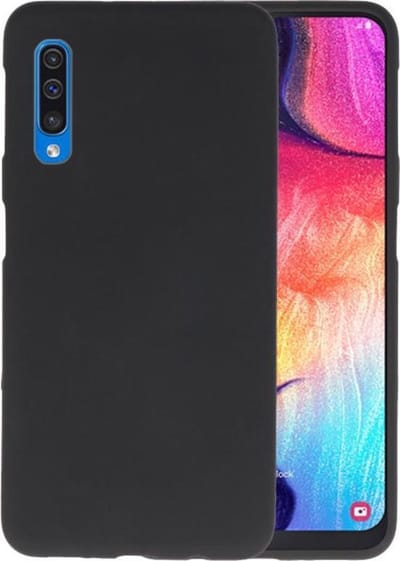 Hoesje Geschikt voor de Samsung Galaxy A50 - Backcover Color Telefoonhoesje - Zwart