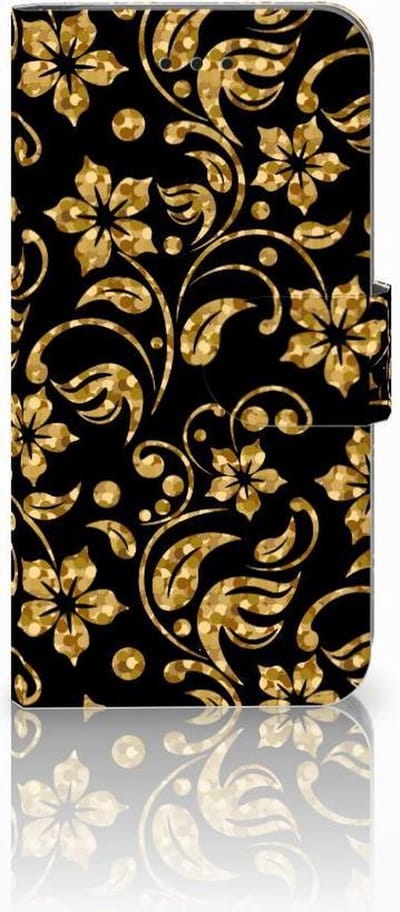 Apple iPhone X | Xs Hoesje Gouden Bloemen