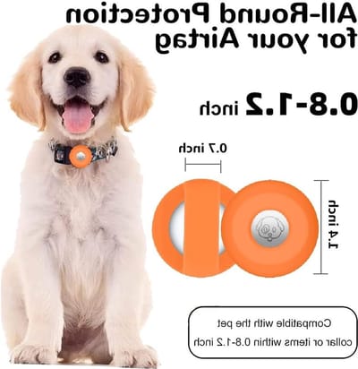 Siliconen Beschermhoes voor Airtag Hondenhalsband, Anti-Verlies Locatordeksel, Duurzaam en Waterdicht Accessoire voor Huisdieren