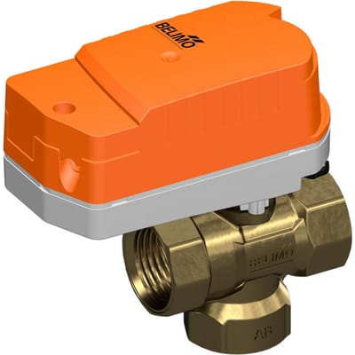 Belimo 3-Weg Kogelkraan Rp1/2 Kvs2.5 24VAC/DC Fail-Safe 75s 2-Punt 1Nm IP40 Aansluitklem C315Q-H/CQK24A-T