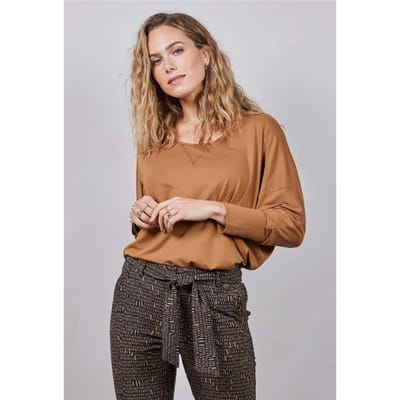 Loose tee Cozy Nuthatch brown