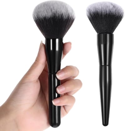 Professionele make-upkwasten set van 2, grote poederkwasten voor foundation, blush en contouren, ideaal voor een vlekkeloze uitstraling