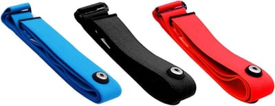 Hartslag Borstband - Sporthorloge Band - Sporten Meten - Verstelbaar Elastisch - 3 Stuks - Zwart Rood Blauw