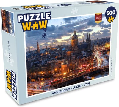 Puzzel Amsterdam - Lucht - Zon - Legpuzzel - Puzzel 500 stukjes
