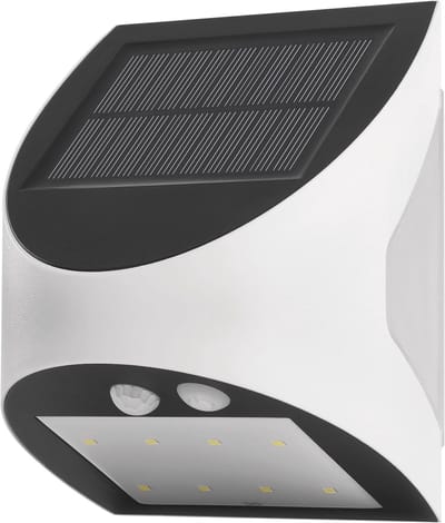 LED Zonnelamp voor Buiten met Bewegingsmelder - Solar Wandlamp voor Tuin en Teras met Sfeerlicht - 240 Lumen, Neutraal Wit