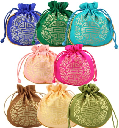 Allecto - Zijden Opbergzakjes - Sieraden - Luxe Uitstraling - 10 Stuks - Zijde - Sieraden en Cadeaus - Diverse Kleuren - Geschikt voor Juwelen - Di...