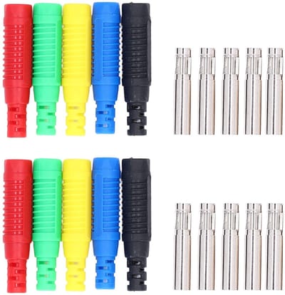 Dailygoods - Banana Jack Plug - 4mm vrouwelijke plug - voor speakers - betrouwbare verbinding - geschikt voor audioapparatuur - 10 stuks - compacte ve...