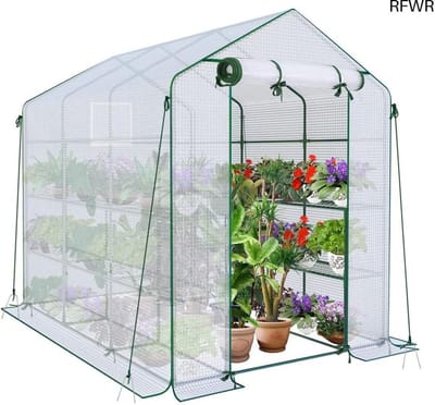 RFWR® Plantenkas met 3 etages en hoogwaardige beschermfolie voor optimale plantengroei