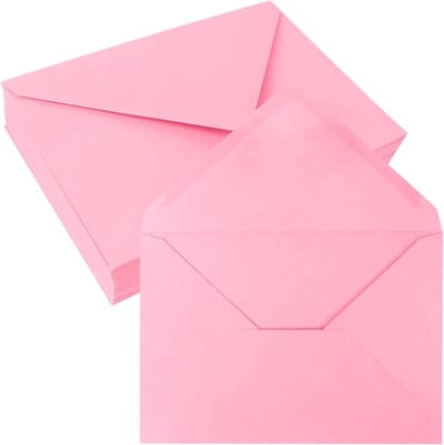 longziming -Envelop - Briefomslag - Kleurenvelop - Wateractiverende Sluiting - Privacy Bescherming - Helder Roze - Inkjet en Laser Printbaar - 50 Stuk