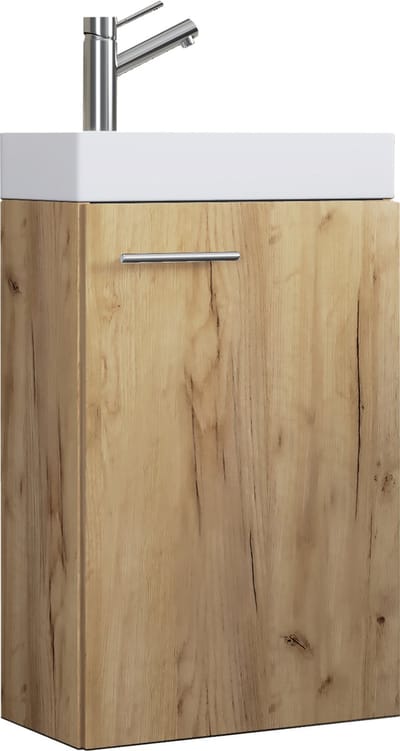 2-delige badkamermeubelset gastentoilet gastentoilet wastafel klein smal Slito