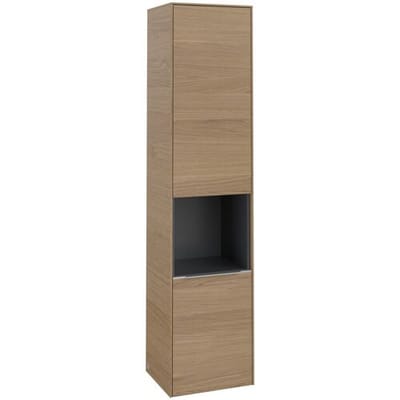 Villeroy & Boch Villeroy &amp; Boch Subway 3.0 tall cabinet, 1 open compartment and 2 doors right, handle glossy C58900VJ