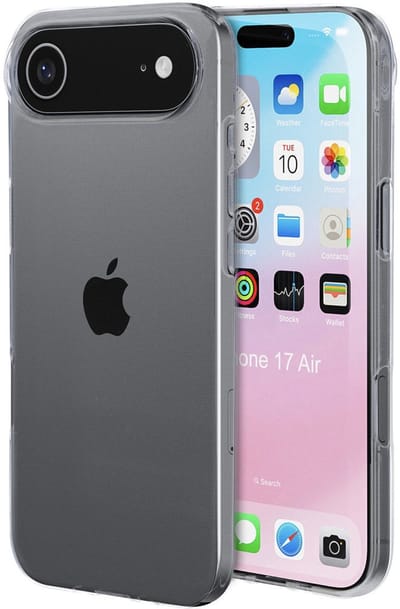 Mobiparts hoesje geschikt voor Apple iPhone Air - Zacht TPU - Schokabsorberend TPU - Grip Coating - Transparant