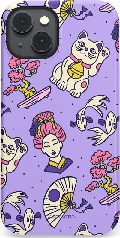 Casetastic Hoesje Geschikt voor Apple iPhone 14 Magsafe - Stijlvolle Beschermende Duo-layer Case - Bonsai