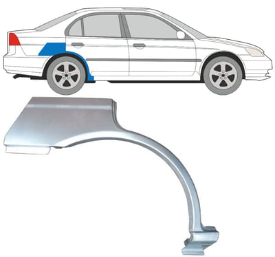 Reparatiepaneel achterspatbord voor Honda Civic 2001-2005 / Rechts