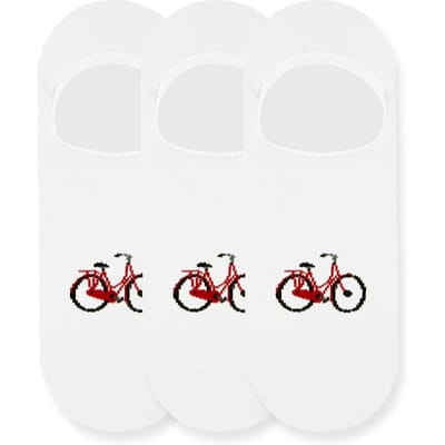 A-DAM  3-pack Casual Socks White Bike Optic White Size: 35-38 | Underwear Outlet | Unisex | Wit