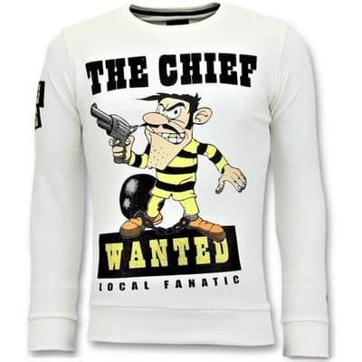 Local Fanatic Rhinestones sweater the chief wanted trui