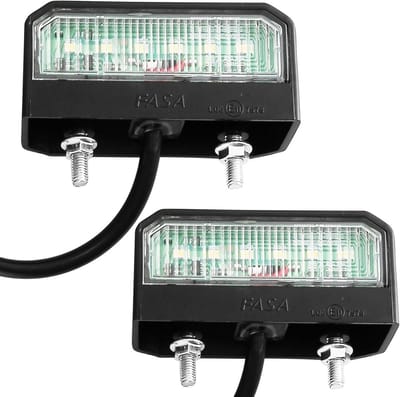 Waterdichte Kentekenplaatverlichting LED 12V/24V (2 stuks) - ECE Keurmerk voor Vrachtwagen & Aanhanger