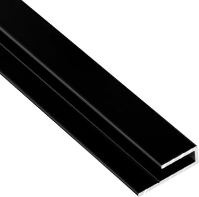 Aluminium U-profiel - Afsluitprofiel Randprofiel - Afwerking Platen - Gepoedercoat - 2 meter - Zwart