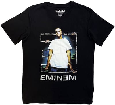Eminem - Eminem Pose Heren Tshirt - S - Zwart