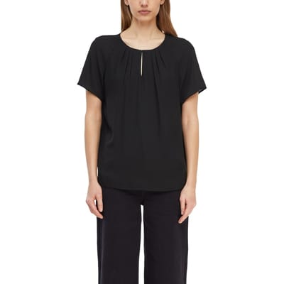 Korte mouwen chiffonblouse dames COMMA