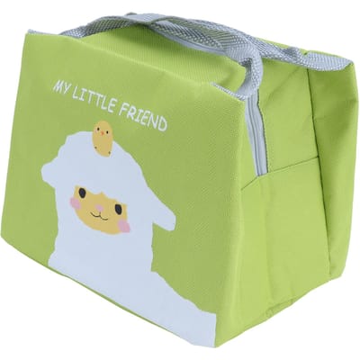 Lunchtas Cartoon Draagbare Picknick Voedseldoos Opberg Tote Tas voor Thuis Kantoor Buiten Picknick Alpaca beige