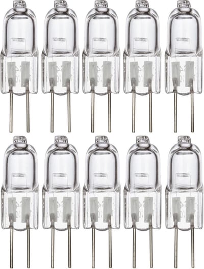 10x 10W Halogeenlamp G4 Bi-Pin 12V T3 JC Laagspanning - Warm Wit Licht
