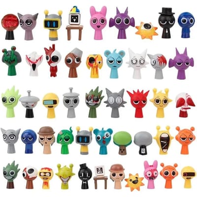24Stuks/48Stuks Nieuwe Sprunki Figuren Mode Speelgoed Sprunki Incredi Box Anime Actiefiguren Sprunki Spel Cartoon Voor Kinderen Volwassenen Kinderverjaardagscadeau