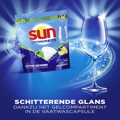 Sun Optimum All-in 1 Vaatwascapsules Citroen 35 stuks