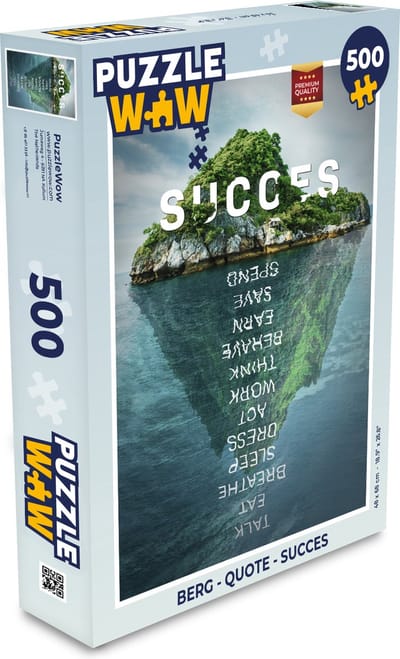 Puzzel Berg - Quote - Succes - Legpuzzel - Puzzel 500 stukjes