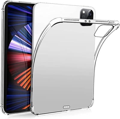 Beschermende Hoes voor iPad Pro 12.9 inch (2022/2021/2020/2018) met Versterkte Hoeken, Flexibele TPU en Schokbestendige Functionaliteit