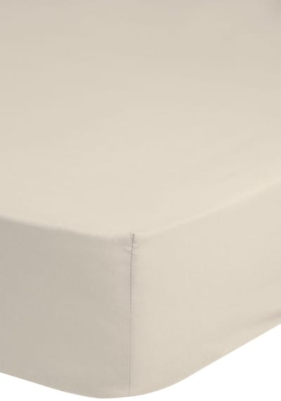 Good Morning hoeslaken effen kleur - Lits jumeaux 180x220 cm - Ecru - 100% Katoen jersey